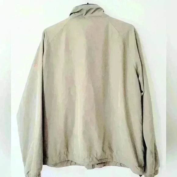Cabela’s Windcrest tan full zip-up pop p collar lined windbreaker size Large - Picture 2 of 9